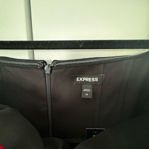 NWT Express Velvet Sweetheart Neckline Strapless Midi Sheath Dress - Picture 4 of 5